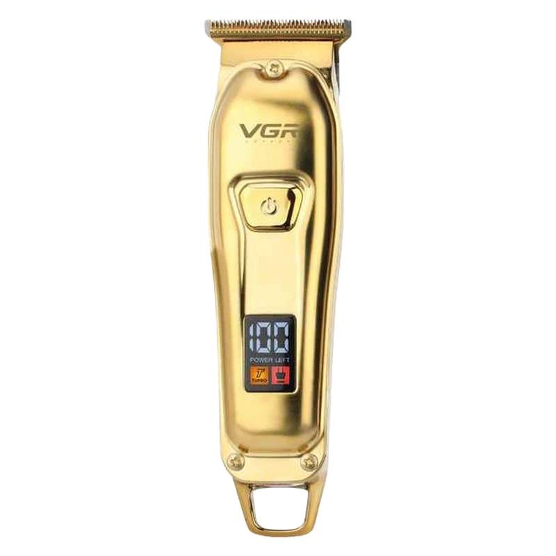ماشین اصلاح موی سر و صورت وی جی آر مدل V-965خط زن و حجم زن حرفه‌ای با تیغه T-Blade